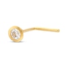 Thumbnail Image 1 of Bezel-Set Cubic Zirconia L-Shape Nose Stud 14K Yellow Gold - 22G 5MM