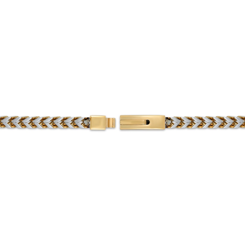Main Image 3 of Foxtail Chain Bracelet 5mm Two-Tone Semi-Solid Stainless Steel 9&quot;