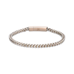 Foxtail Chain Bracelet 4mm Yellow Ion Plate & Semi-Solid Stainless Steel 9"