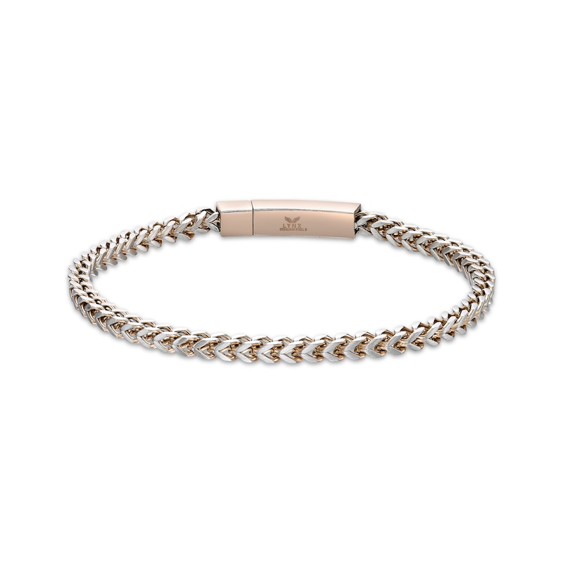 Main Image 1 of Foxtail Chain Bracelet 4mm Yellow Ion Plate & Semi-Solid Stainless Steel 9&quot;