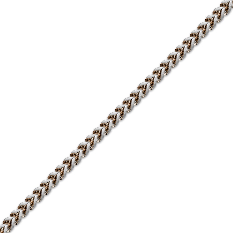 Main Image 2 of Foxtail Chain Bracelet 4mm Yellow Ion Plate & Semi-Solid Stainless Steel 9&quot;