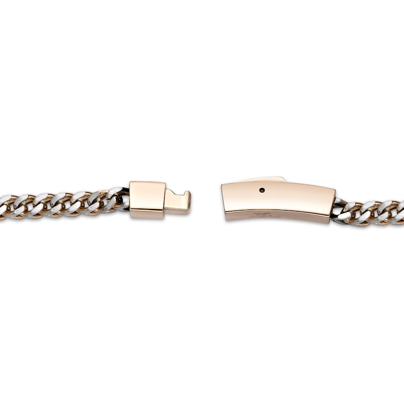 Main Image 3 of Foxtail Chain Bracelet 4mm Yellow Ion Plate & Semi-Solid Stainless Steel 9&quot;