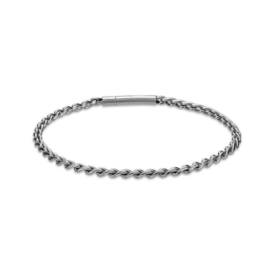 Twist Link Bracelet 3mm Semi-Solid Stainless Steel 9"