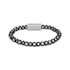 Thumbnail Image 1 of Men's Link & Cord Bracelet 8mm Stainless Steel 8.5&quot;