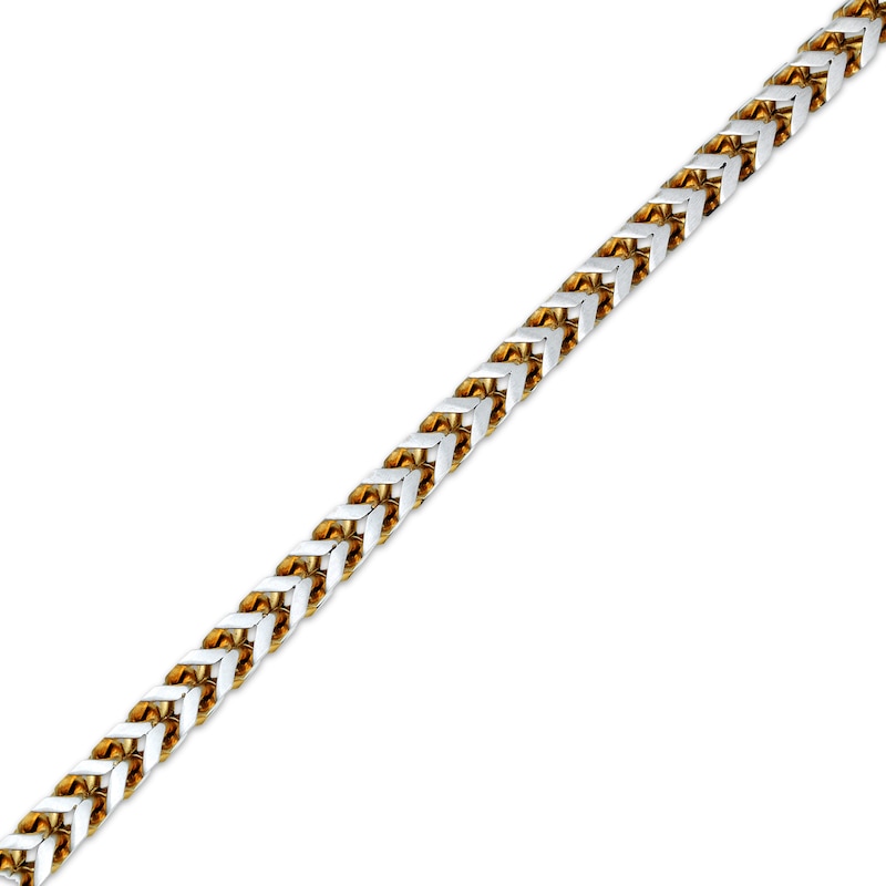 Main Image 2 of Foxtail Chain Necklace 6mm Two-Tone Semi-Solid Stainless Steel 24&quot;