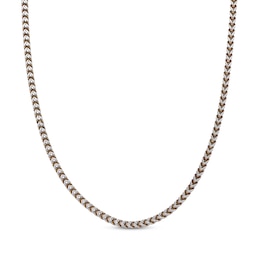 Foxtail Chain Necklace 4mm Two-Tone Semi-Solid Stainless Steel 22"