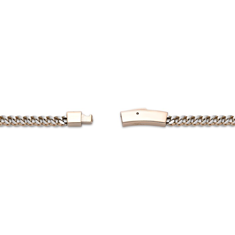 Main Image 3 of Foxtail Chain Necklace 4mm Two-Tone Semi-Solid Stainless Steel 22&quot;