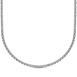 Twist Link Necklace 3mm Semi-Solid Stainless Steel 22"