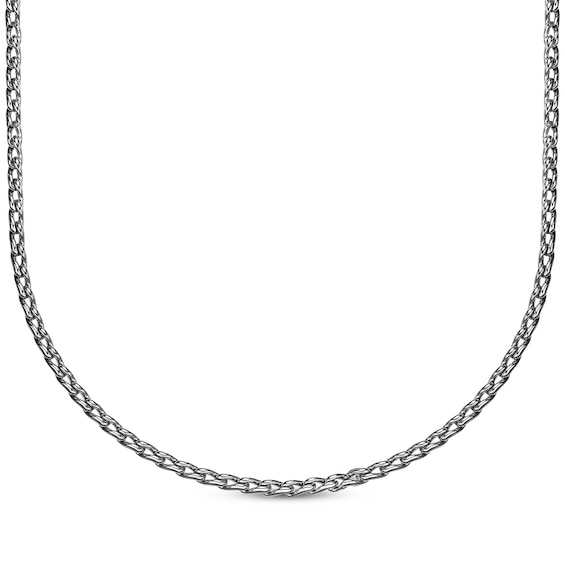 Twist Link Necklace 3mm Semi-Solid Stainless Steel 22"