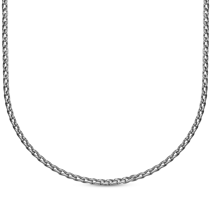 Main Image 1 of Twist Link Necklace 3mm Semi-Solid Stainless Steel 22&quot;