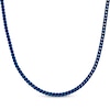 Thumbnail Image 1 of Foxtail Chain Necklace 5mm Blue Ion-Plated Semi-Solid Stainless Steel 22&quot;