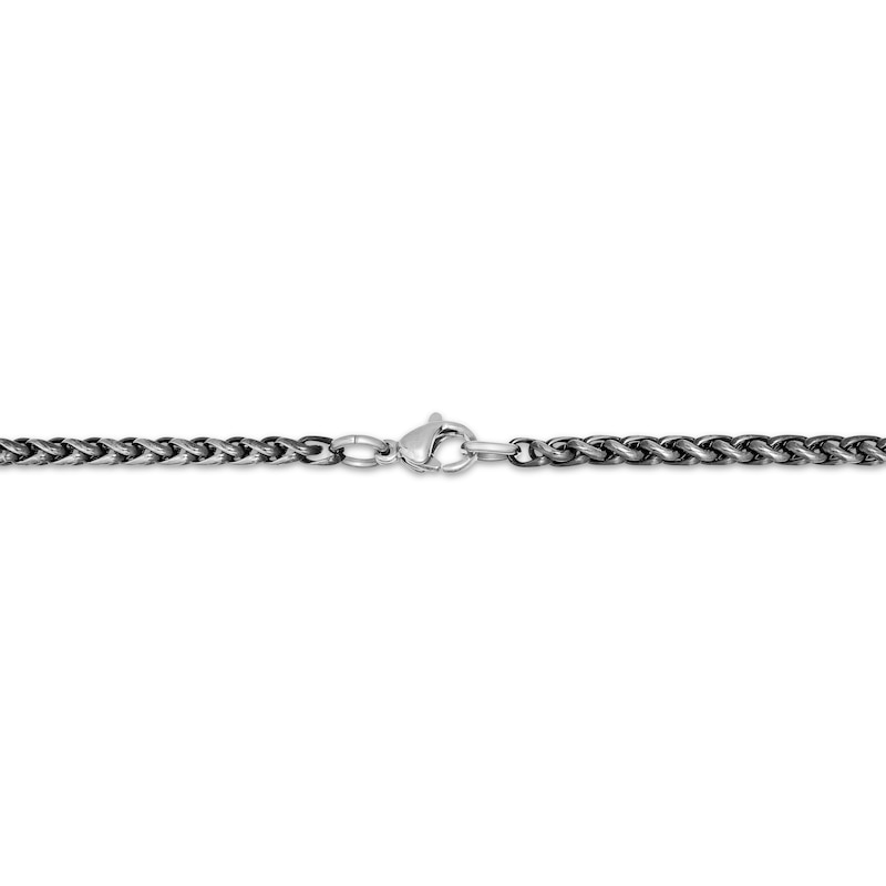 Main Image 3 of Engraved Cross Necklace Stainless Steel 24&quot;