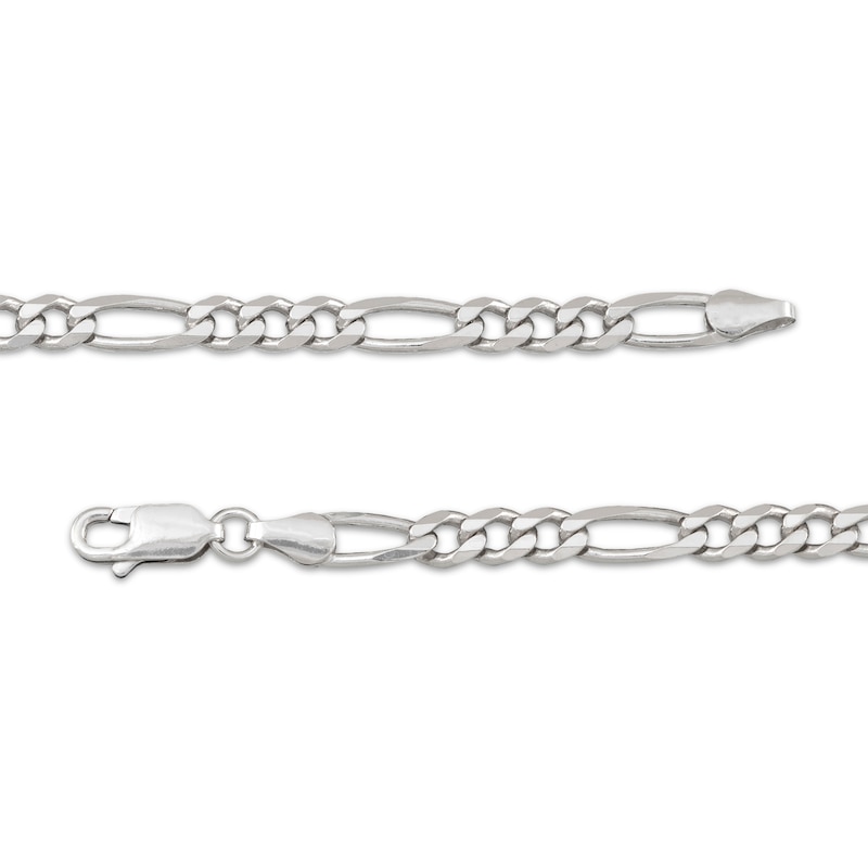 Main Image 3 of Figaro Chain Necklace 5.6mm Solid Sterling Silver 20&quot;