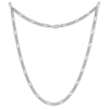 Thumbnail Image 1 of Solid Figaro Chain Necklace 5.6mm Sterling Silver 24"