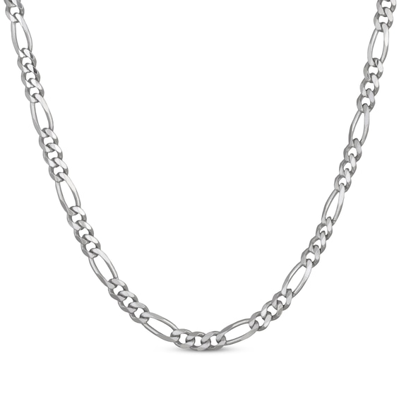 Figaro Chain Necklace 6.5mm Solid Sterling Silver 24"