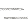 Thumbnail Image 2 of Solid Figaro Chain Necklace 6.5mm Sterling Silver 24"