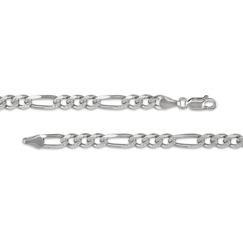 Main Image 3 of Figaro Chain Necklace 6.5mm Solid Sterling Silver 20&quot;