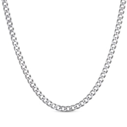 Curb Chain Necklace 5.3mm Solid Sterling Silver 20"