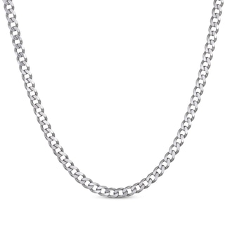 Curb Chain Necklace 5.3mm Solid Sterling Silver 20"