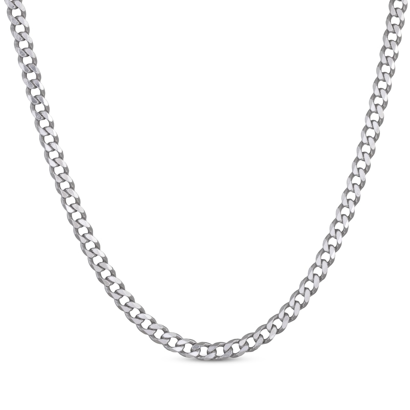 Sterling Silver Curb Chain Necklace -22-in. - Men