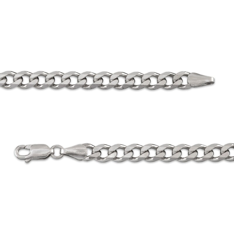 Main Image 3 of Curb Chain Necklace 5.3mm Solid Sterling Silver 24&quot;