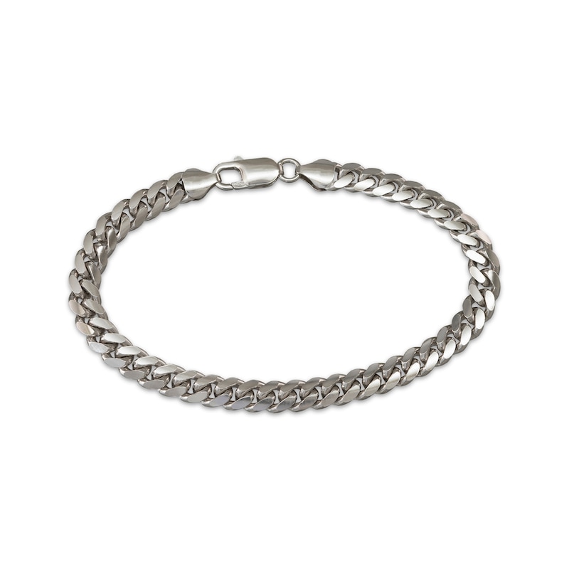 Solid Cuban Curb Chain Bracelet 8.5mm Sterling Silver 8.5