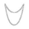 Thumbnail Image 1 of Solid Flat Curb Chain Necklace 5.9mm Sterling Silver 20"