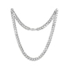 Thumbnail Image 2 of Flat Curb Chain Necklace 5.9mm Solid Sterling Silver 20&quot;