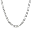 Thumbnail Image 2 of Flat Curb Chain Necklace 6.7mm Solid Sterling Silver 22&quot;