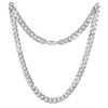 Thumbnail Image 1 of Flat Curb Chain Necklace 6.7mm Solid Sterling Silver 24&quot;