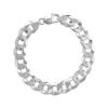 Thumbnail Image 0 of Solid Flat Curb Chain Bracelet 12.2mm Sterling Silver 8.5"