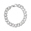 Thumbnail Image 1 of Flat Curb Chain Bracelet 12.2mm Solid Sterling Silver 8.5&quot;