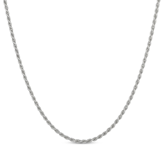 Solid Rope Chain Necklace Sterling Silver 20"