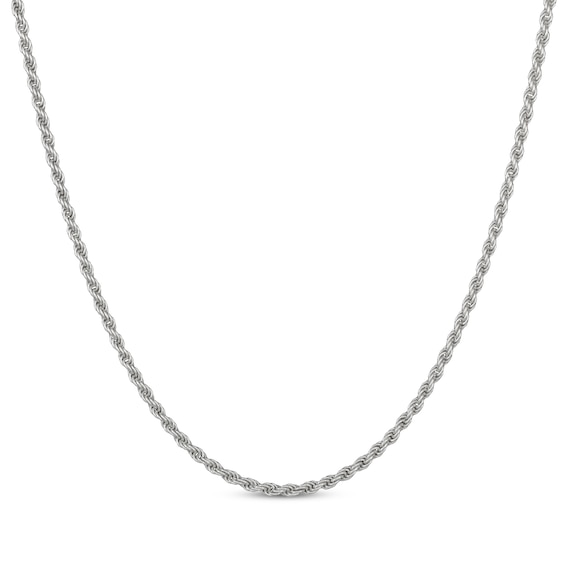 2.5mm Rope Chain Necklace Solid Sterling Silver 20"
