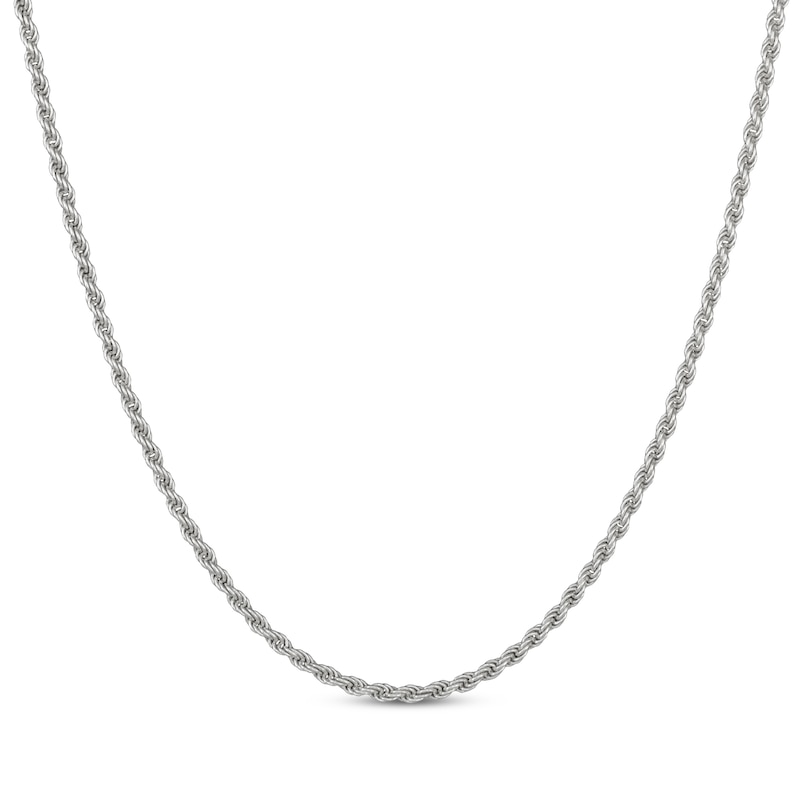 Main Image 1 of Rope Chain Necklace 2.5mm Solid Sterling Silver 24&quot;