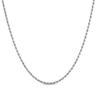 Diamond-Cut Rope Chain Necklace 2.7mm Solid Sterling Silver  