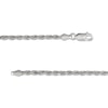 Thumbnail Image 3 of Diamond-Cut Rope Chain Necklace 2.7mm Solid Sterling Silver 20&quot;