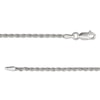 Thumbnail Image 3 of Diamond-Cut Rope Chain Necklace 2mm Solid Sterling Silver 18&quot;