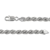 Thumbnail Image 2 of Diamond-Cut Rope Chain Bracelet 4.3mm Solid Sterling Silver 8.5&quot;