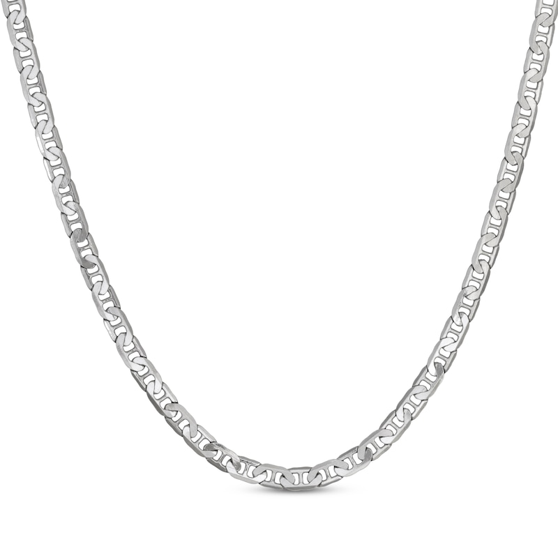 Solid Mariner Chain Necklace 4.8mm Sterling Silver 20"