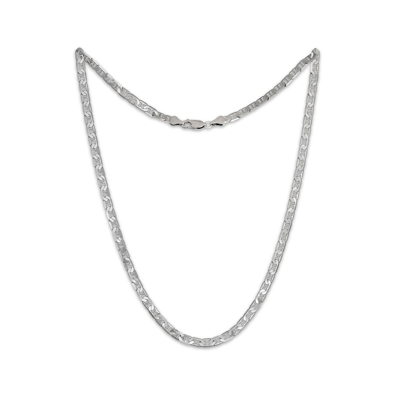Solid Mariner Chain Necklace 4.8mm Sterling Silver 20"
