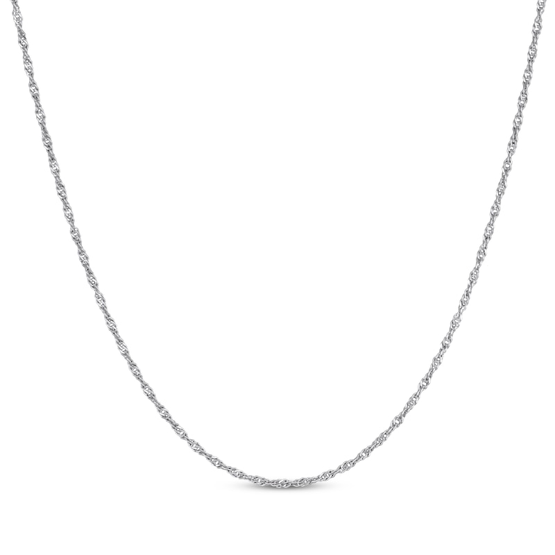 Solid Singapore Chain Necklace 2mm Sterling Silver 18"