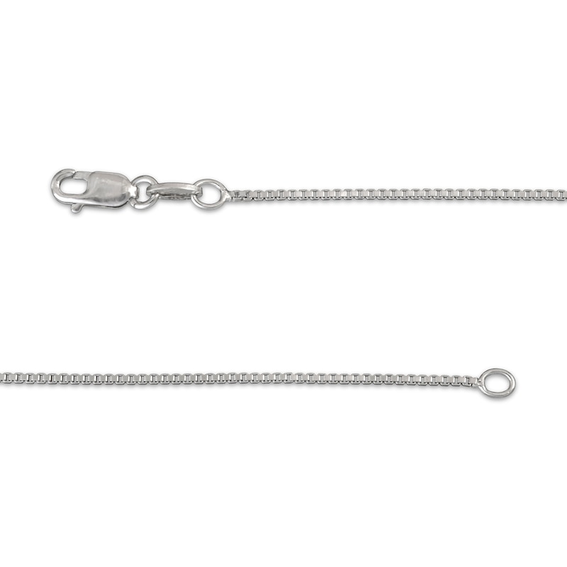 Solid Box Chain Necklace 1mm Sterling Silver 16"