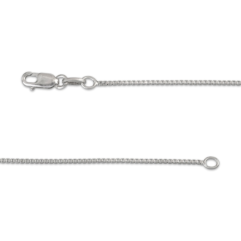 Solid Box Chain Necklace 1mm Sterling Silver 20"