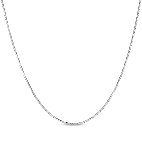 Box Chain Necklace 1.2mm Solid Sterling Silver 18"