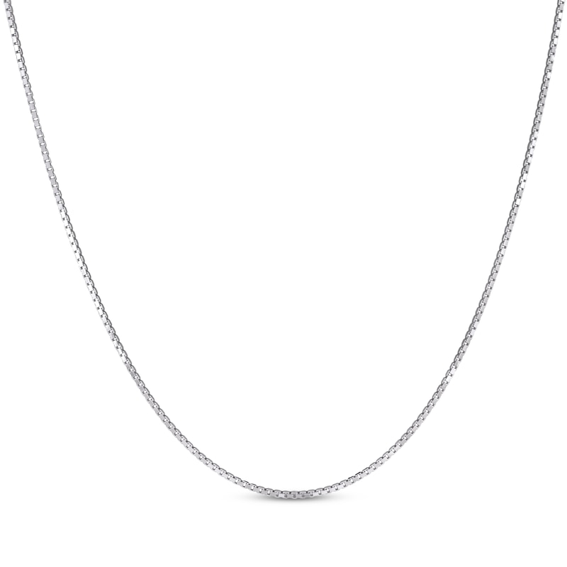 Main Image 1 of Box Chain Necklace 1.2mm Solid Sterling Silver 18&quot;