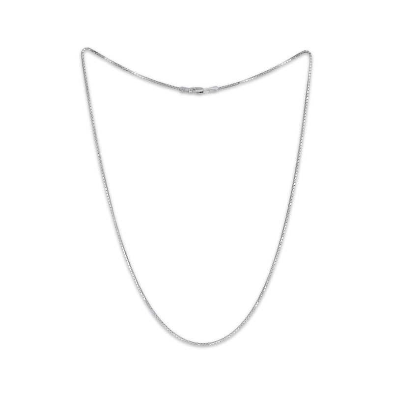 Solid Box Chain Necklace 1.2mm Sterling Silver 18"