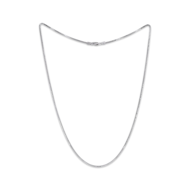 Main Image 2 of Box Chain Necklace 1.2mm Solid Sterling Silver 18&quot;