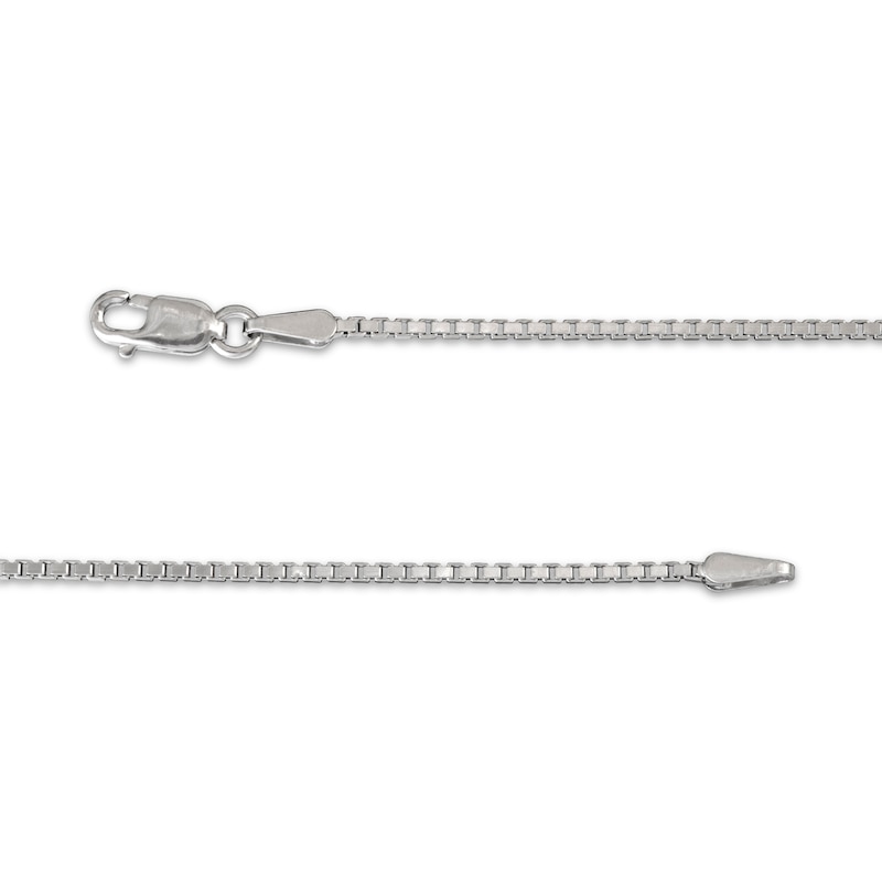 Main Image 3 of Box Chain Necklace 1.2mm Solid Sterling Silver 18&quot;