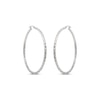 Thumbnail Image 2 of Diamond-Cut Tube Hoop Earrings Sterling Silver 50mm